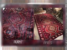 Avant / Après — Tapis persan rouge